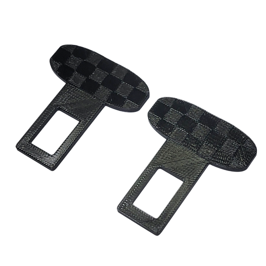 Checkered Pattern Any Color Seatbelt Silencer Universal Fit- 2 Pack