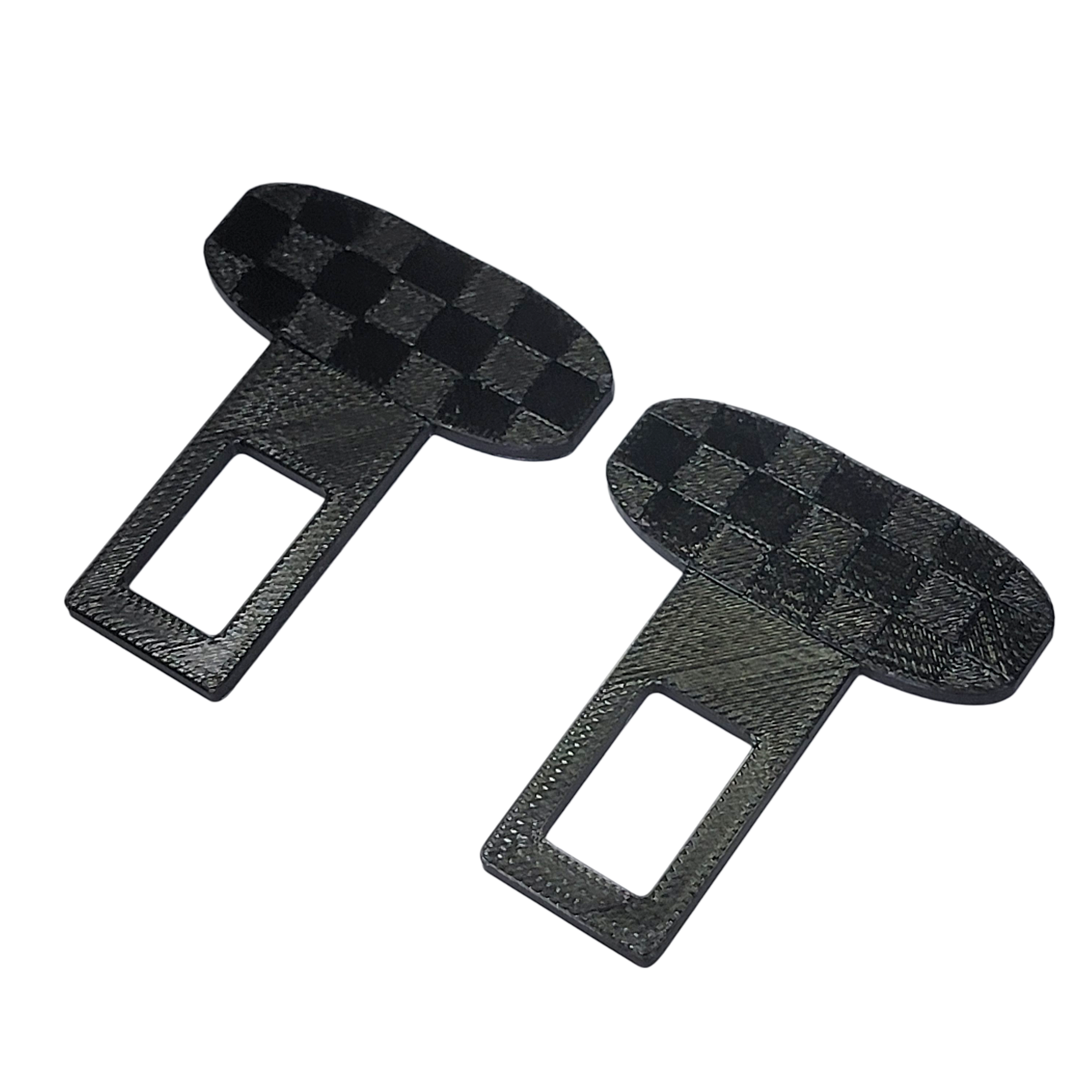 Checkered Pattern Any Color Seatbelt Silencer Universal Fit- 2 Pack