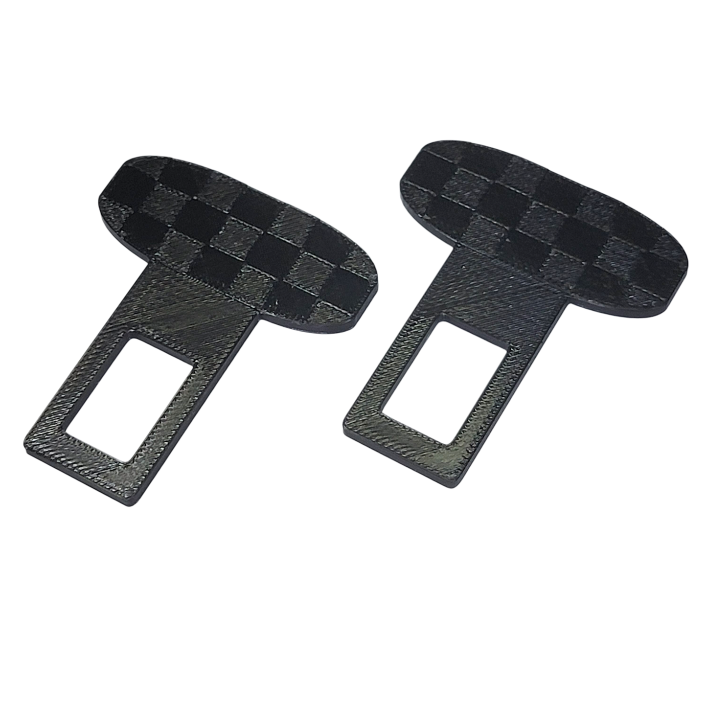 Checkered Pattern Any Color Seatbelt Silencer Universal Fit- 2 Pack
