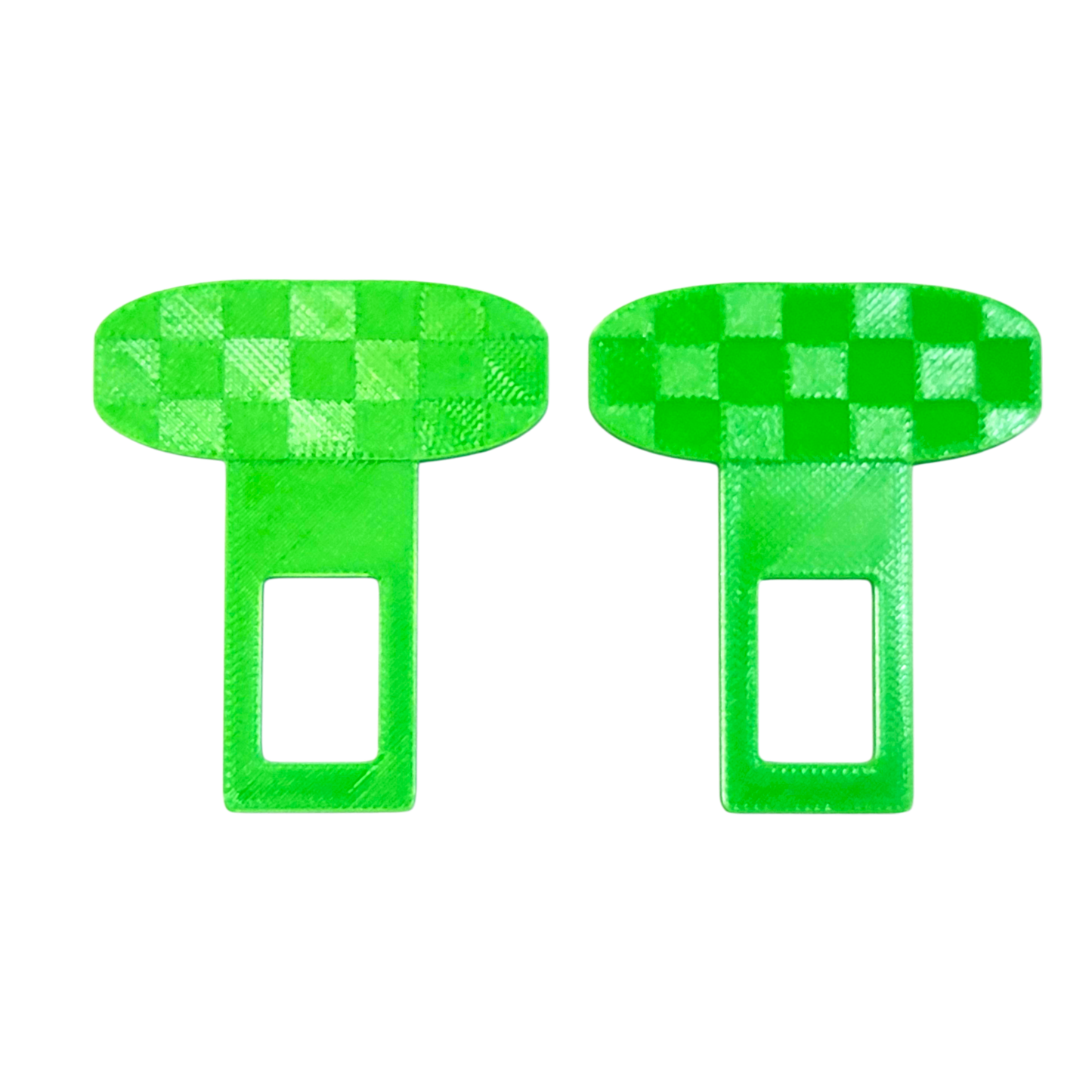 Checkered Pattern Any Color Seatbelt Silencer Universal Fit- 2 Pack
